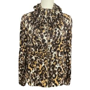 St. John Silk Blend Animal Print Jacket Size M